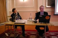 Professor Julian Crampton, Vice-Chancellor (L) and Colin Monk, Pro-Vice-Chancellor (R), University of Brighto