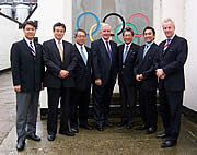 The JOC delegation with BOA President Mr Craig Reedie