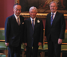 Ambassador Orita, Governor Toshihiko Fukui and Governor Mervyn Allister King