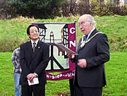 Minister Kishino with the Sheriff of Chester