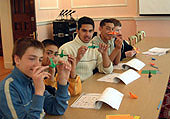 These nimble-fingered Manor High School students become Origami masters