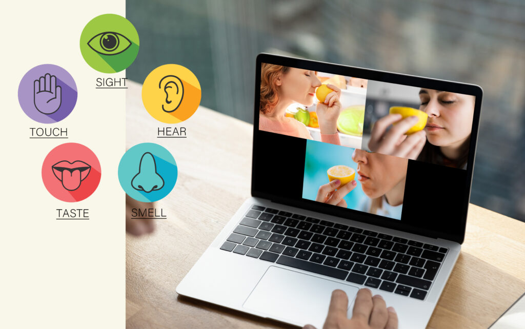 Img:Laptop and 5 senses images