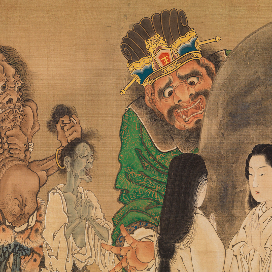 Img:Japanese print of emperor figure