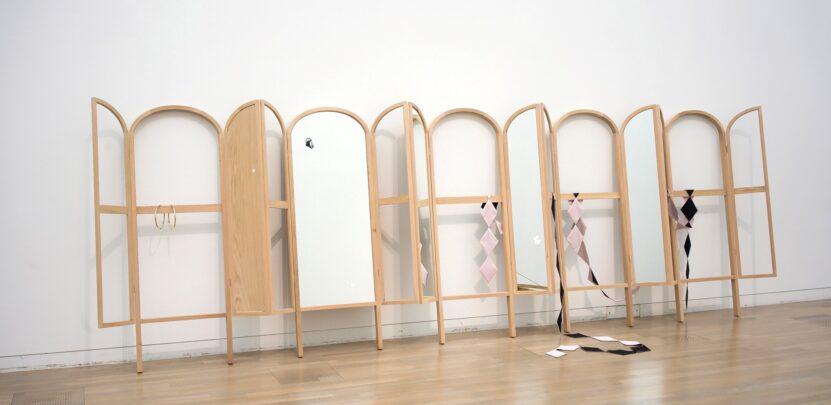 Wooden frames, some bearing mirrors