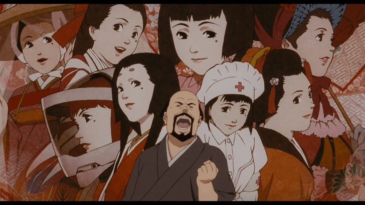 Img:manga ma man in the ce and same lady with many different outfit