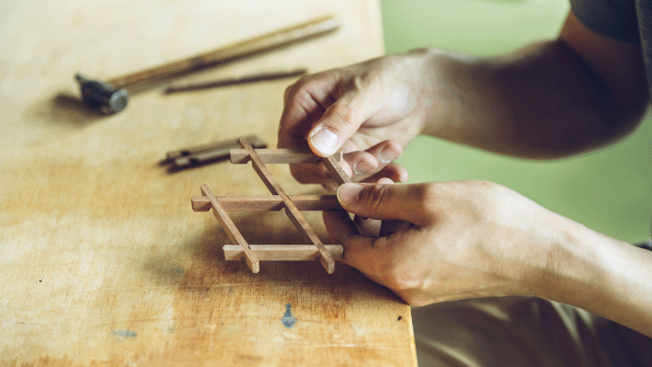 Img:Creating wood flame with both hand