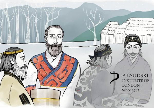 illustration of Ainu two man and two woman
                    