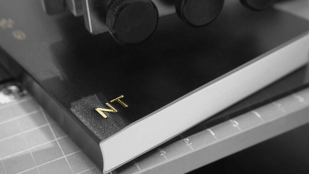 IMG:Black Notebook with gold letter