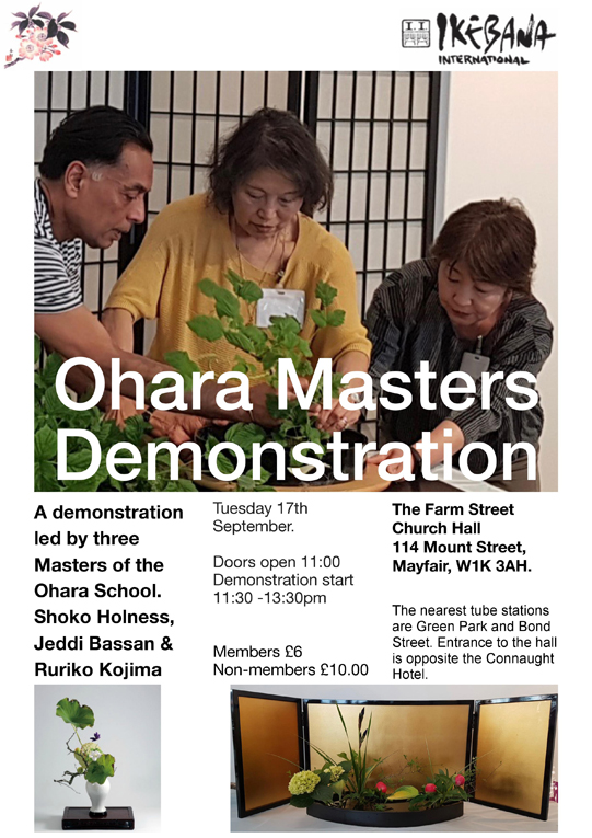 Ikebana Demonstration led by Three Masters of the Ohara School