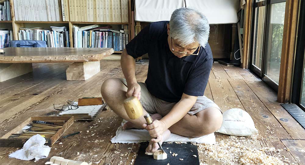 Nara Ittobori: Wood-carving demonstration by Araki Yoshindo