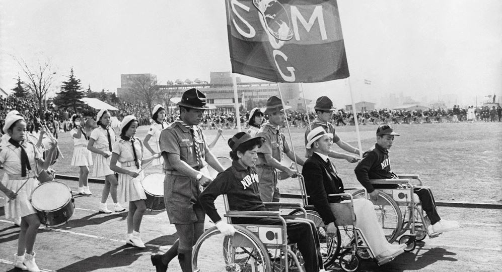 Img: Tokyo Paralympic athletes in 1964