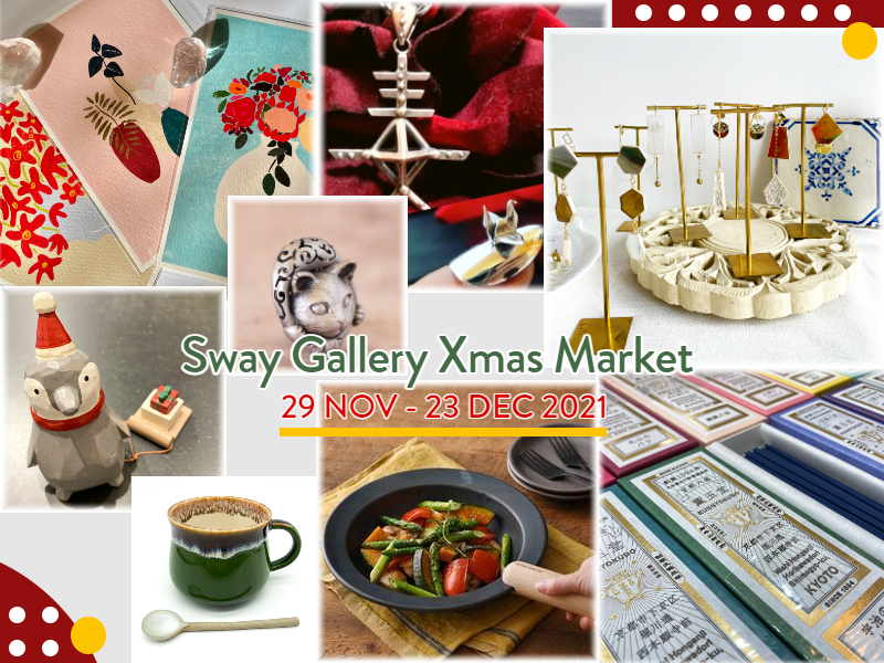 Japanese goods including small figures and cups, Xmas shopping goods