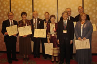 Ms Heidi Potter (front right) and other recipients with Mr Tadamichi Yamamoto, Director General of Public Policy Department, MOFA