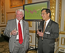 Minister Kishino with Sir Stephen Brown