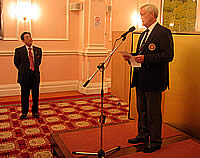 Mr A.W. Fay, Chairman of Middlesex Wanderers FC delivers a speech 