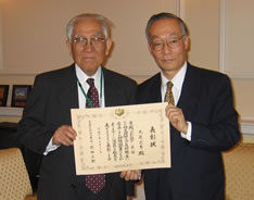 Sadao Oba with Ambassador Orita