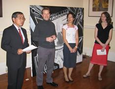 Counsellor Motai delivers a speech