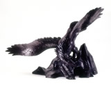Incense burner (koro) in the form of an eagle; hammered iron; unsigned, c.1850